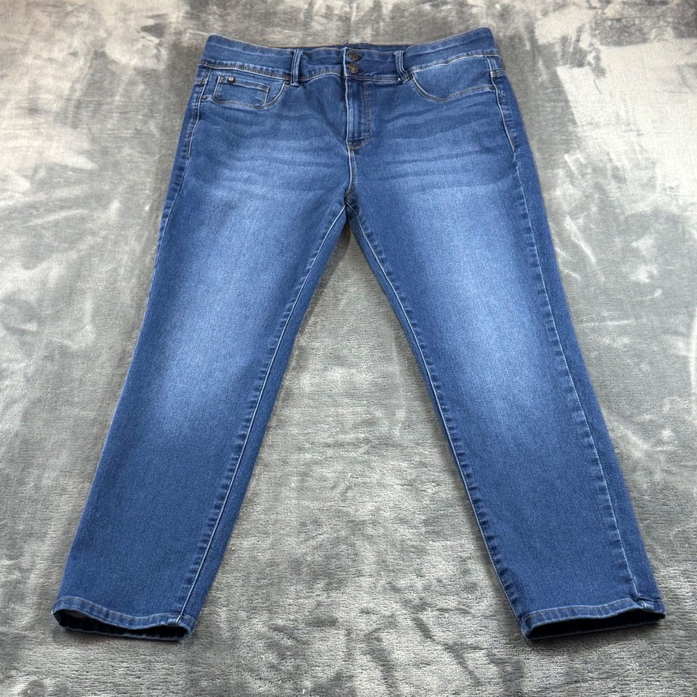 Curve Appeal Curve Creator Skinny Jeans Womens 16/33 Medium Wash High Rise Denim
